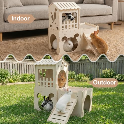 Extra Large Rabbit Castle (3 House with 2 Mat)
