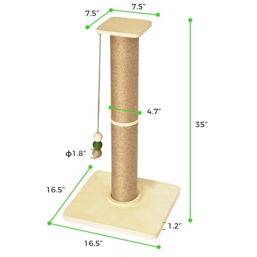35" Tall Cat Scratching Post for Large Cats