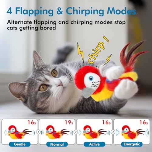 Cat Toys Flapping Bird (Red)