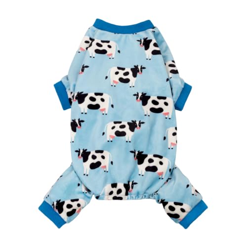 Milk Cow Fleece Dog Pajamas (Milk Cow / Medium)