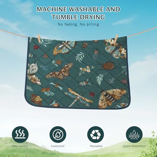 Washable Pee Pads for Dogs (Dark Green / 41x36 inch - 2pcs)