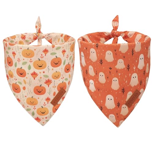 Halloween Dog Bandana (X-Large / Yellow&Orange)