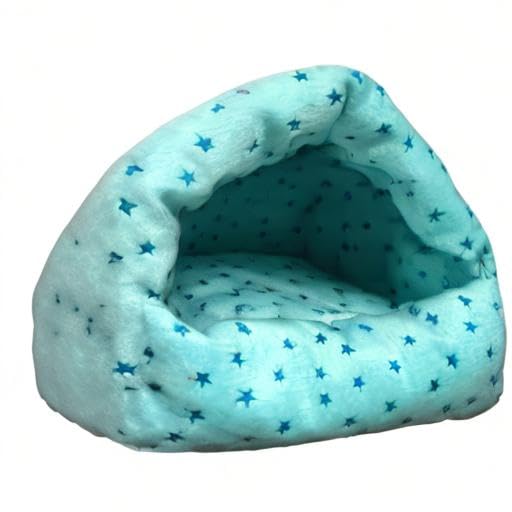 Guinea Pig Warm Cave Bed (L / Star-Blue)