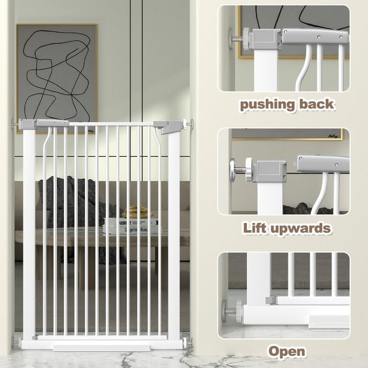 41" Extra Tall Cat Gate for Doorway (49.2-54.7''W)