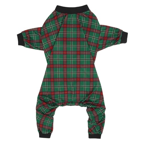 Dog Pajamas One Piece Light Comfy Pjs Pet Costume M (XX-Large / Holiday Plaid)