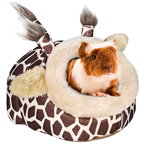 Guinea Pig Rat Bed and Hideout for Ferret Hedgehog Sleep and Hide (3.Giraffes-S)