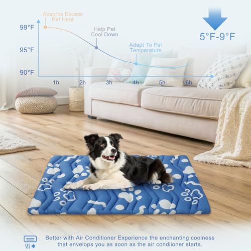 Cooling Mat for Medium Dogs (Navy Blue / 36.0"L x 23.0"W x 1.0"Th(M))