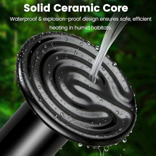 Dual Reptile Light Fixture with 100W Daytime Heat Bulb & 100W Nighttime Ceramic Heat Emitter (ST1)
