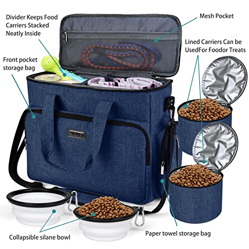 Dog Travel Bag (Dark Blue / Large)