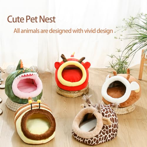 Guinea Pig Bed House & Hideout for Rat Bearded Dragon Hedgehog Ferret to Sleep and Hide (Large / 4.Wasp)
