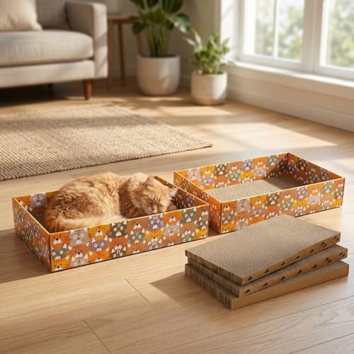 Set of 2 Cat Scratching Boxes