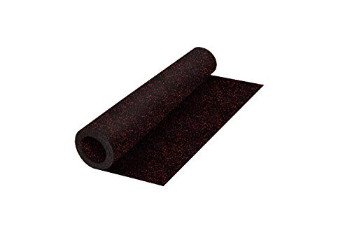 Genaflex Rubber Gym Floor Mat (10% Red / 120"L x 48"W x 0.3"Th)