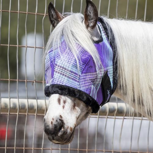 Kensington Fly Mask with Fleece Trim for Horses (2017 - Lavender Mint)