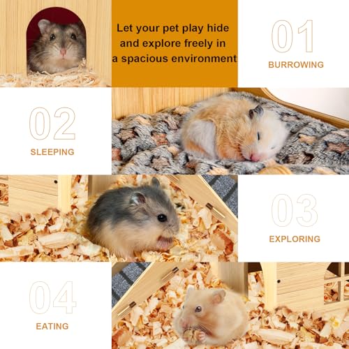 Double Layer Guinea Pig Castle with Stairs & Mat