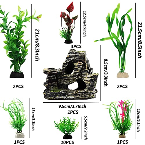 Fish Tank Accessories Aquarium Decorations Rock Plants