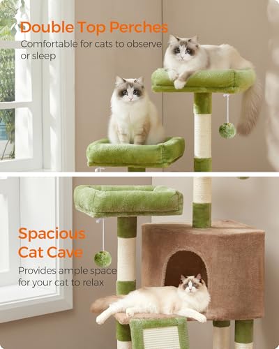Cat Tree 45.3 (Grass Green + Camel Brown)