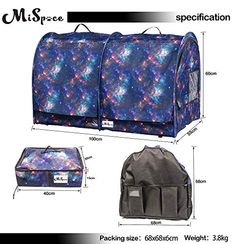 Mispace Portable Twin Compartment Show House Cat Cage (The starry sky)