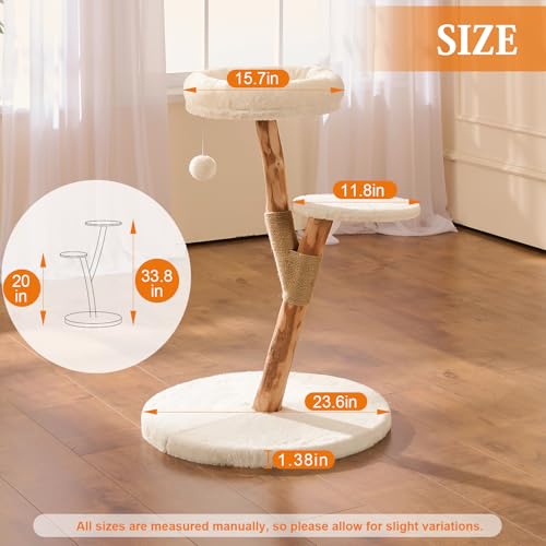 2 Tier Cat Tree for Kittens & Small Cats (White / Small 2-Tier)