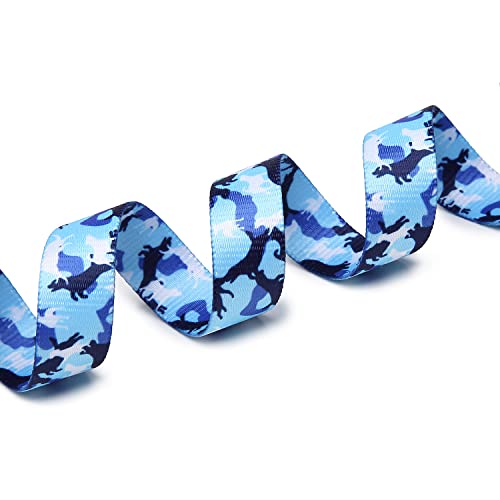 Adjustable Dog Collar (Extra Small / Dog Camouflage Blue)