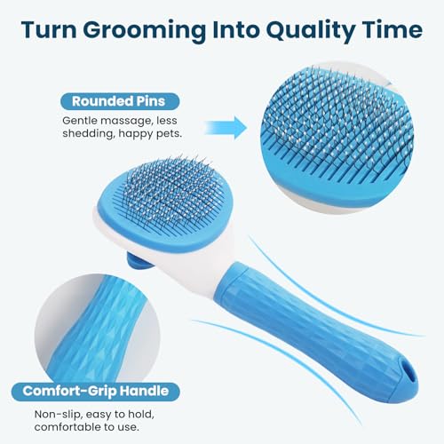 3 in 1 Pet Grooming & Hair Removal Kit (Sky Blue)