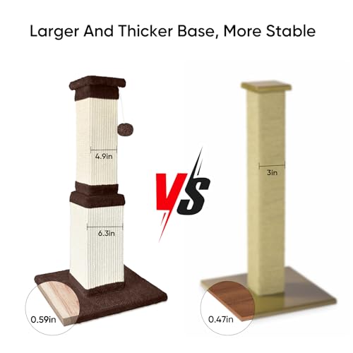 Cat Scratching Post for Indoor Cats (Brown)
