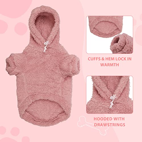 Fuzzy Dog Sweaters for Large Dogs Pet Hoodie Clothes Warm Soft Pet Coats Hooded Sweatshirt Dog Sweaters for Extra Large Dogs (XX-Large / Pink)