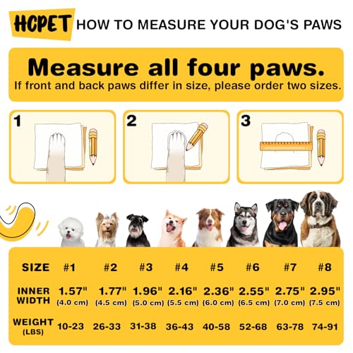 Dog Boots Dog Shoes for Large Dogs (Black / Width 2.16 in)
