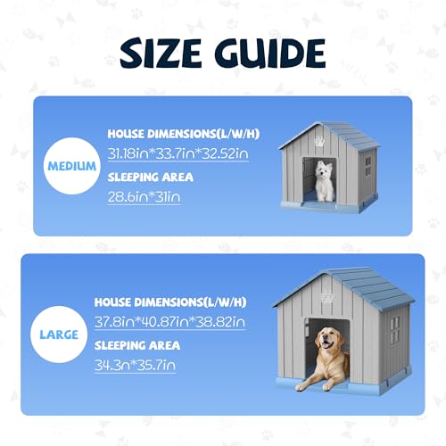 Dog House Outdoor (Blue / 31.18*33.7*32.52)