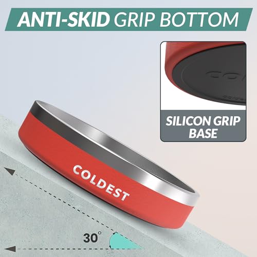Coldest Dog Bowl (21 oz / Crimson Red)