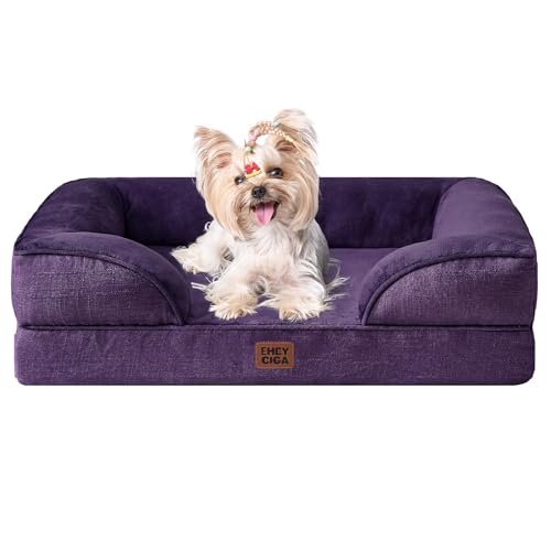 Orthopedic Small Dog Bed (Purple / 24.0"l X 18.0"w X 6.0"th)