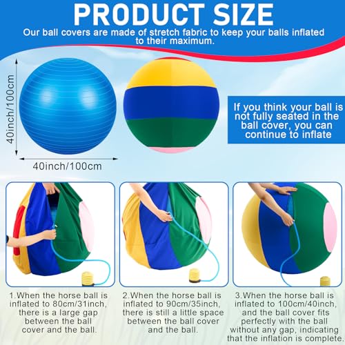 Giant 40 Inch Herding Balls with Ball Cover (Mixed Color / 40 Inch / Classic)