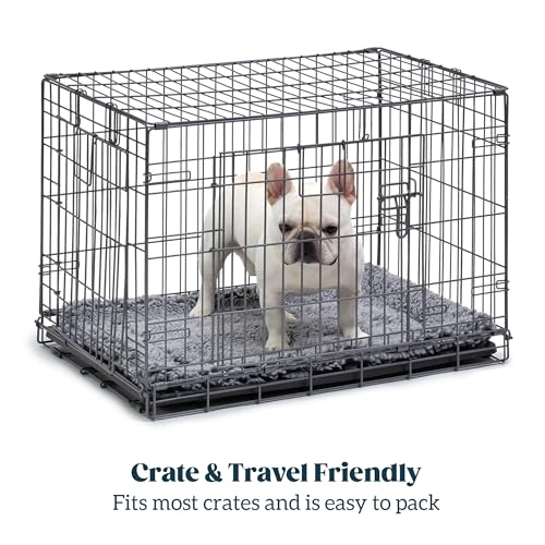 Stoutwool Indestructible Dog Bed (23.0"L x 16.0"W x 2"Th / Charcoal)