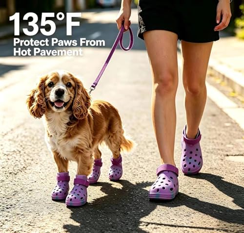 Tie Dye Dog Shoes for Hot Pavement (S (25-35 lbs))