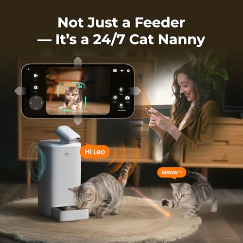 Automatic Cat Feeder with Camera AI (Grey 2)