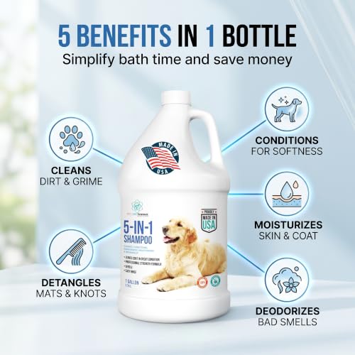 1 Gallon 5 in 1 Dog Shampoo and Conditioners for Cleans (1 Gallon)