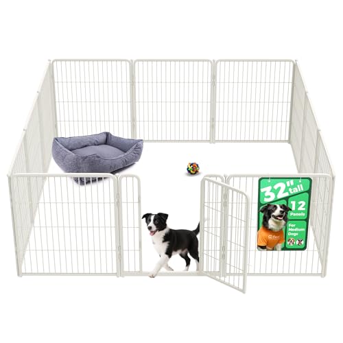 Homeplus Indoor Dog Playpen (White / 32"H)