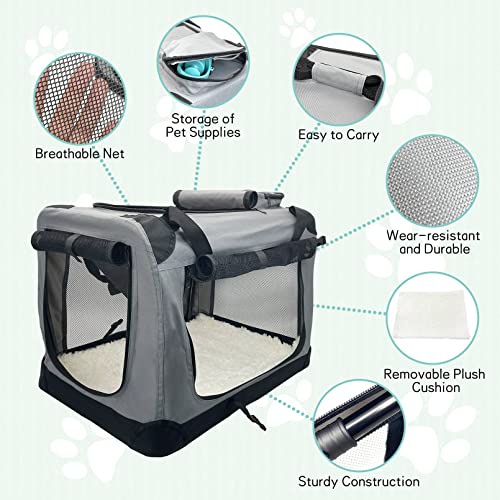 Large Cat Carrier for 2 Cats (Grey)