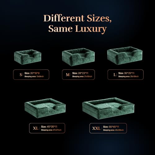 Dog Bed Orthopedic Memory Cooling Foam (Dark Green - VE / Medium)