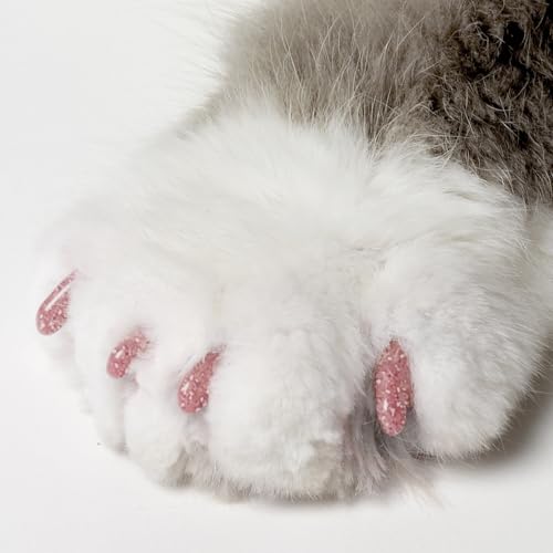 Nail Caps for Small Cats (Pink Sparkle / Small)