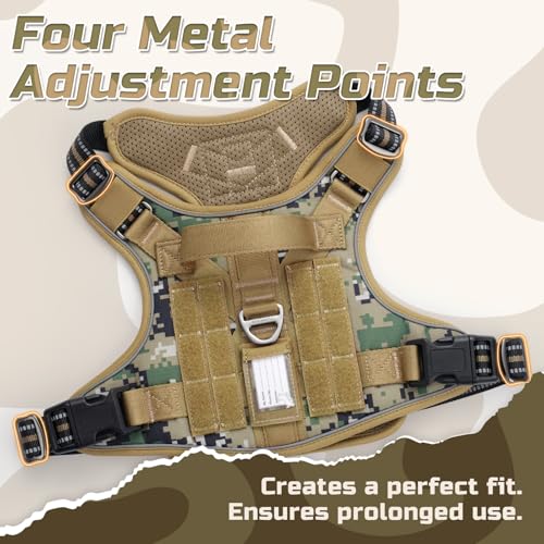 Tactical Dog Harness for Large (Brown camo / Large)