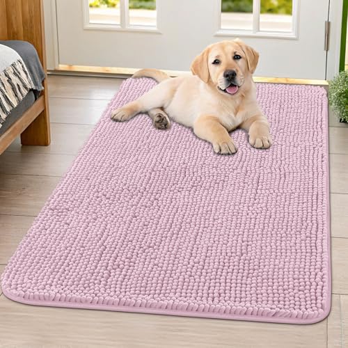 Dog Door Mat for Muddy Paws 40x32 (Dusty Rose / 40"X32")