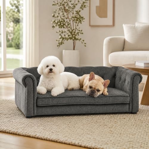 39" Dog Sofa Couch for Medium Dogs (39 inch / Grey)