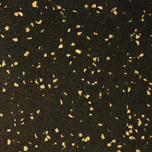 Extreme Rubber Gym Tiles (10 Tile Pack (Covers 40 Sq Ft) / 10% Gold)