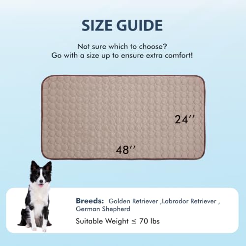 Summer Cooling Mat & Sleeping Pad (48" x 24" / Brown)