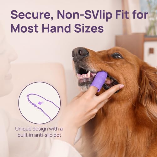 Dog Finger Toothbrush (Silicone Finger / 1 Count (Pack of 4))