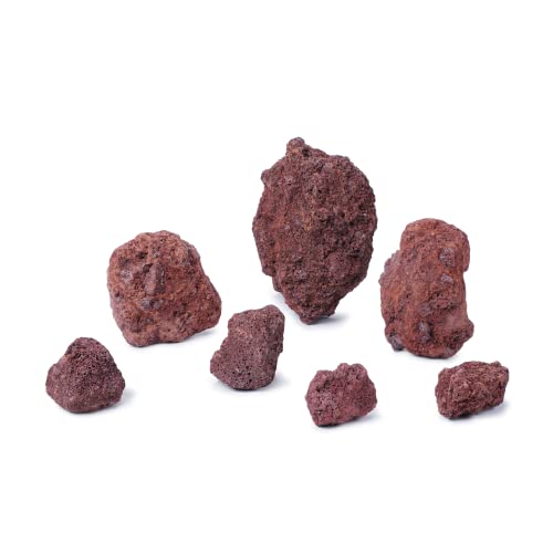Red Lava Rock 16lb Aquarium Rocks Stones for Fish Tank Decor (03 Red Lava Stones（3-10inch,16lbs）)