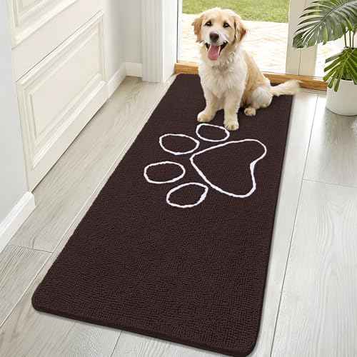 Dog Door Mat for Muddy Paws 70x32 (Brown / 70" X 32")
