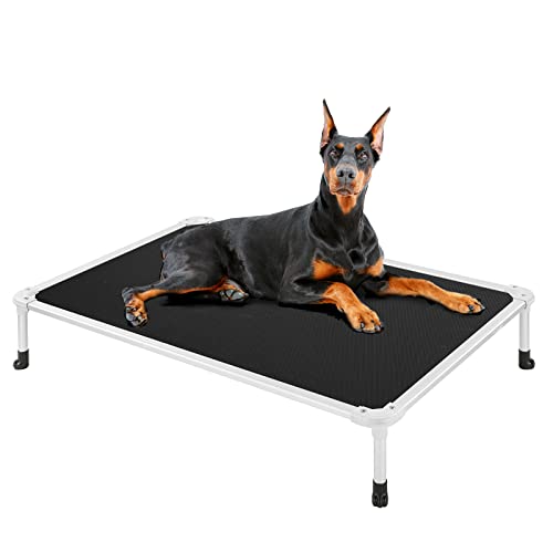 Chew Proof Elevated Dog Bed (Black / 49.0"L x 33.0"W x 9.0"Th)