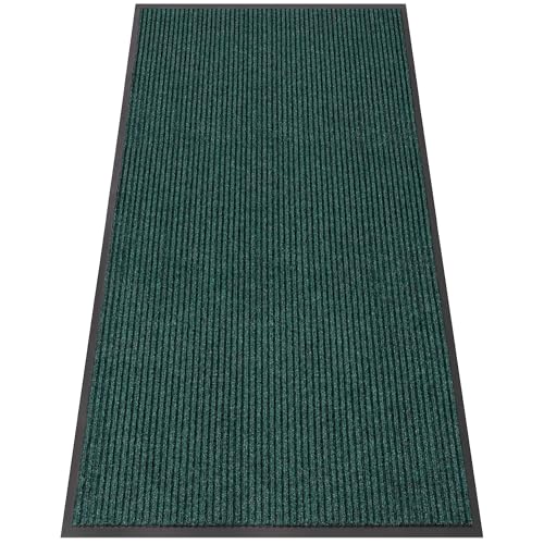 Indoor Outdoor Door Mat (Green Striped / 3' x 6' (Rectangular))