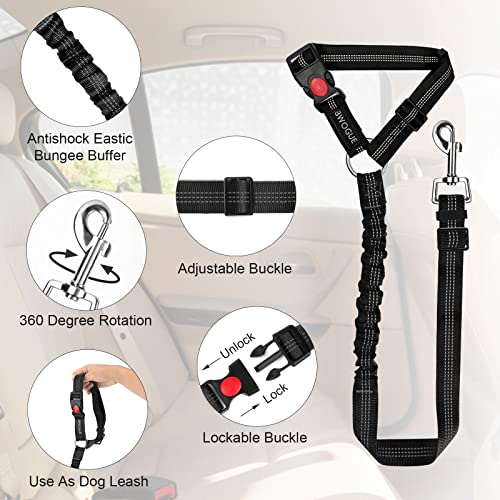 Dog Seat Belt for Car (Black)